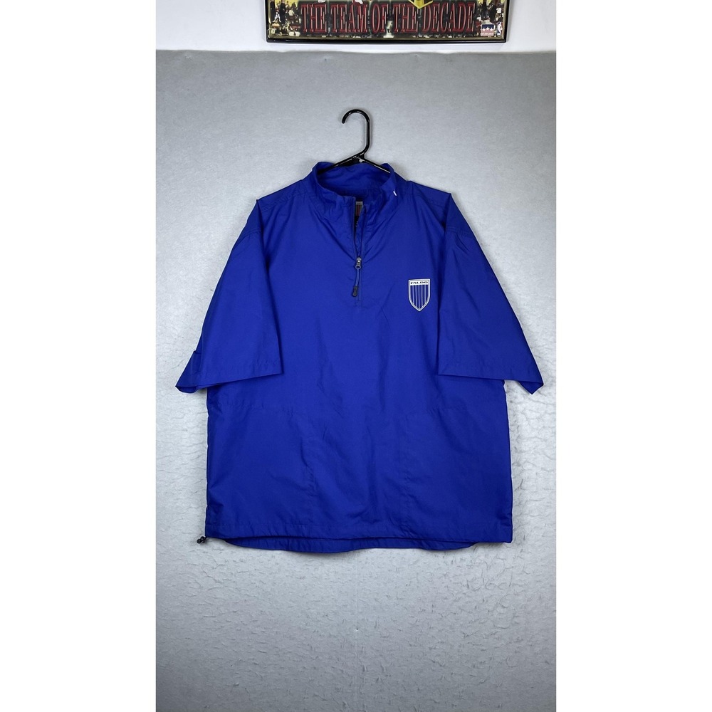 Faldo Jacket Mens Large Blue Quarter Zip‎ Short Sleeve Golf Windbreaker